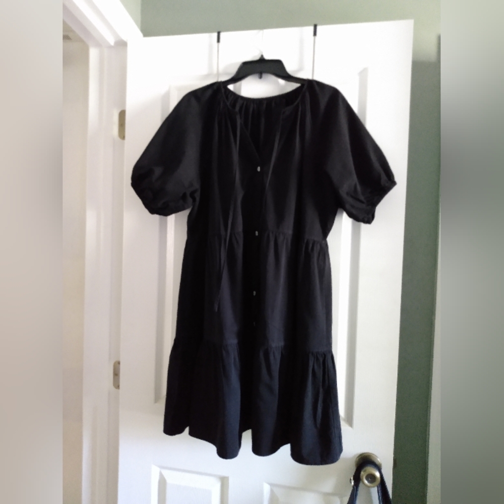 Black tiered dress.